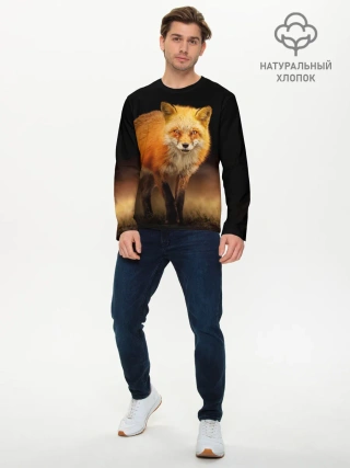 Мужской лонгслив базовый / Лиса