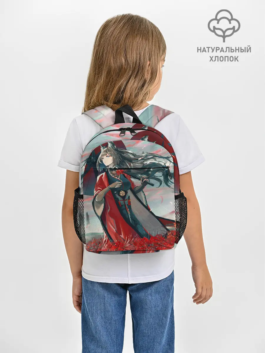 Рюкзак детский / Azur Lane red flowers
