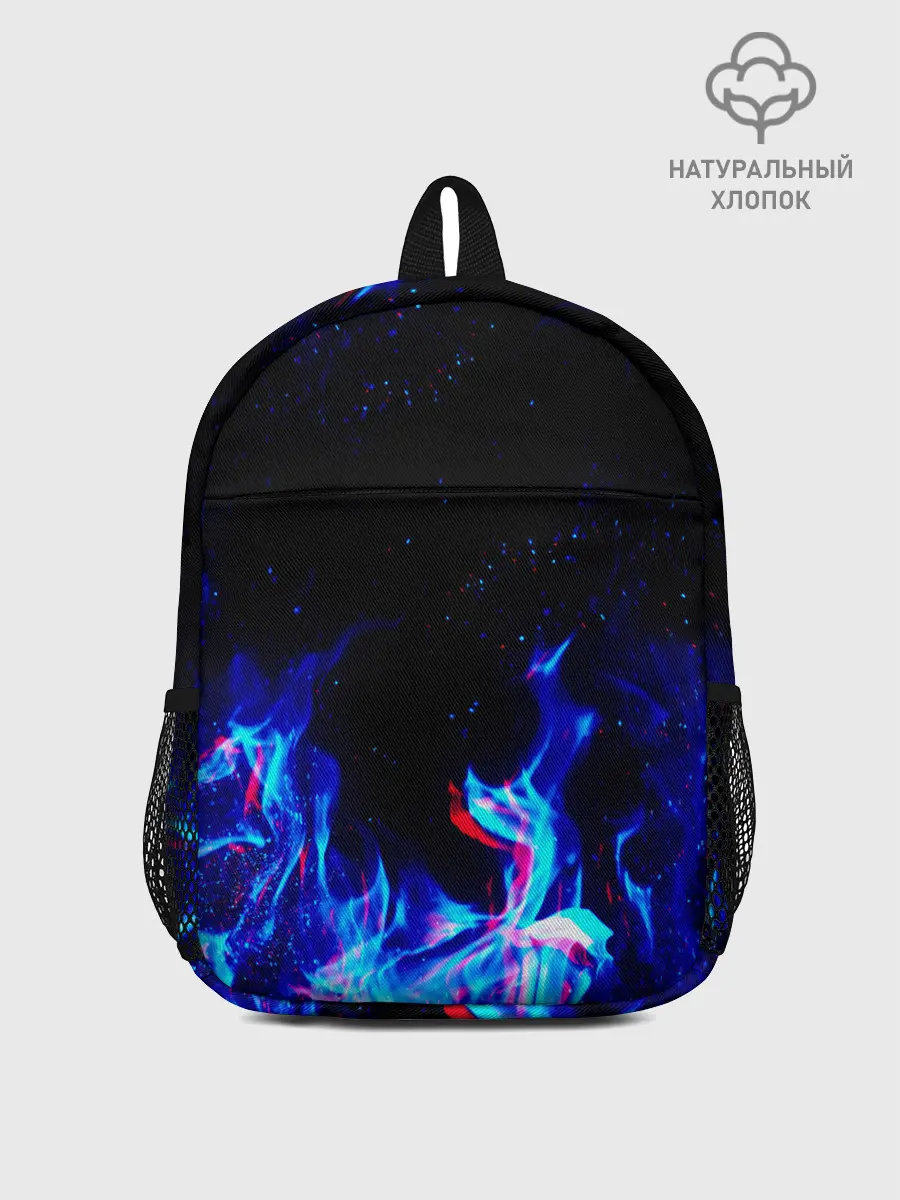 Рюкзак детский / СИНИЙ ОГОНЬ ГЛИТЧ | BLUE FIRE GLITCH
