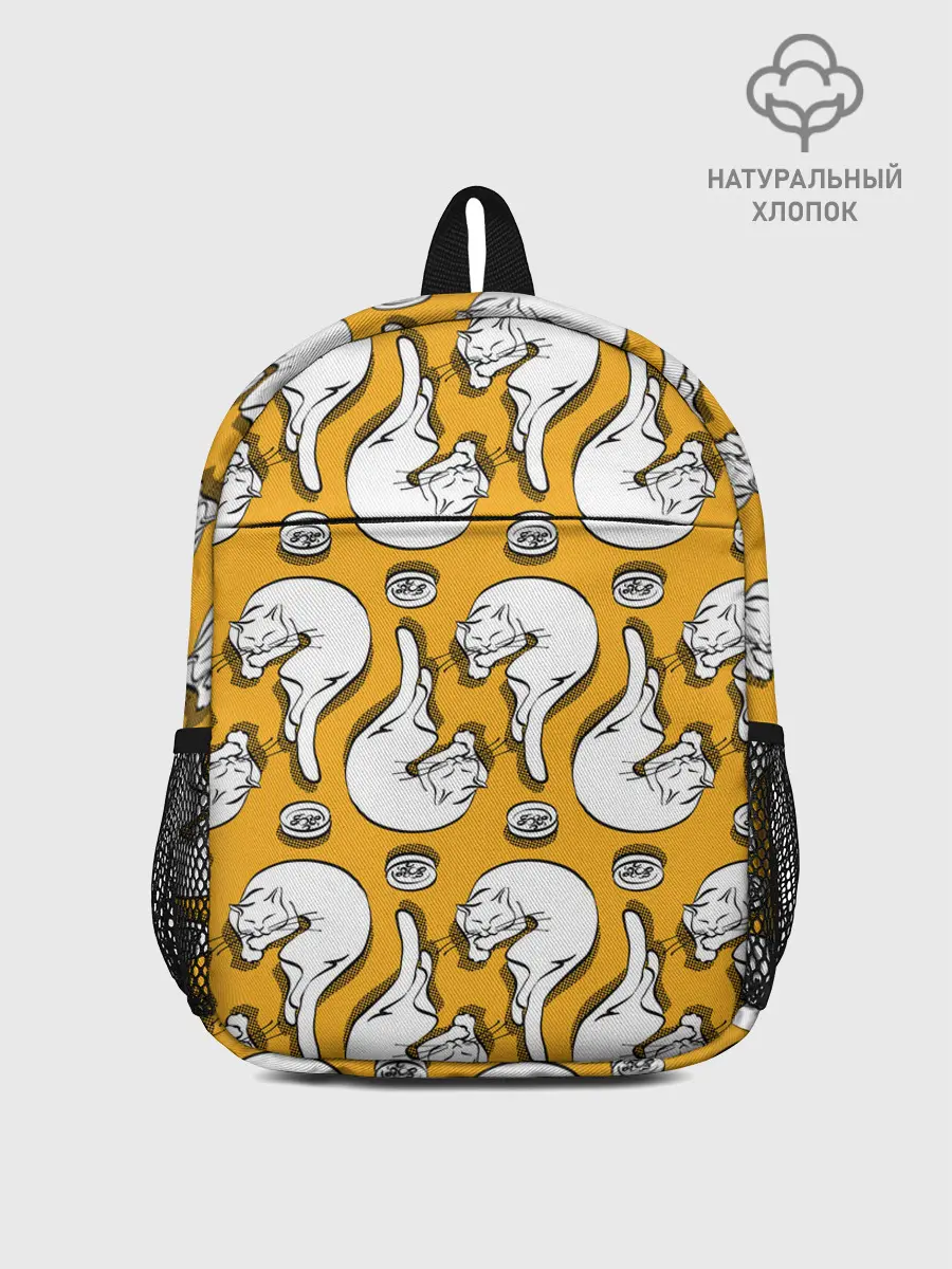 Рюкзак детский / Белая кошка и корм
