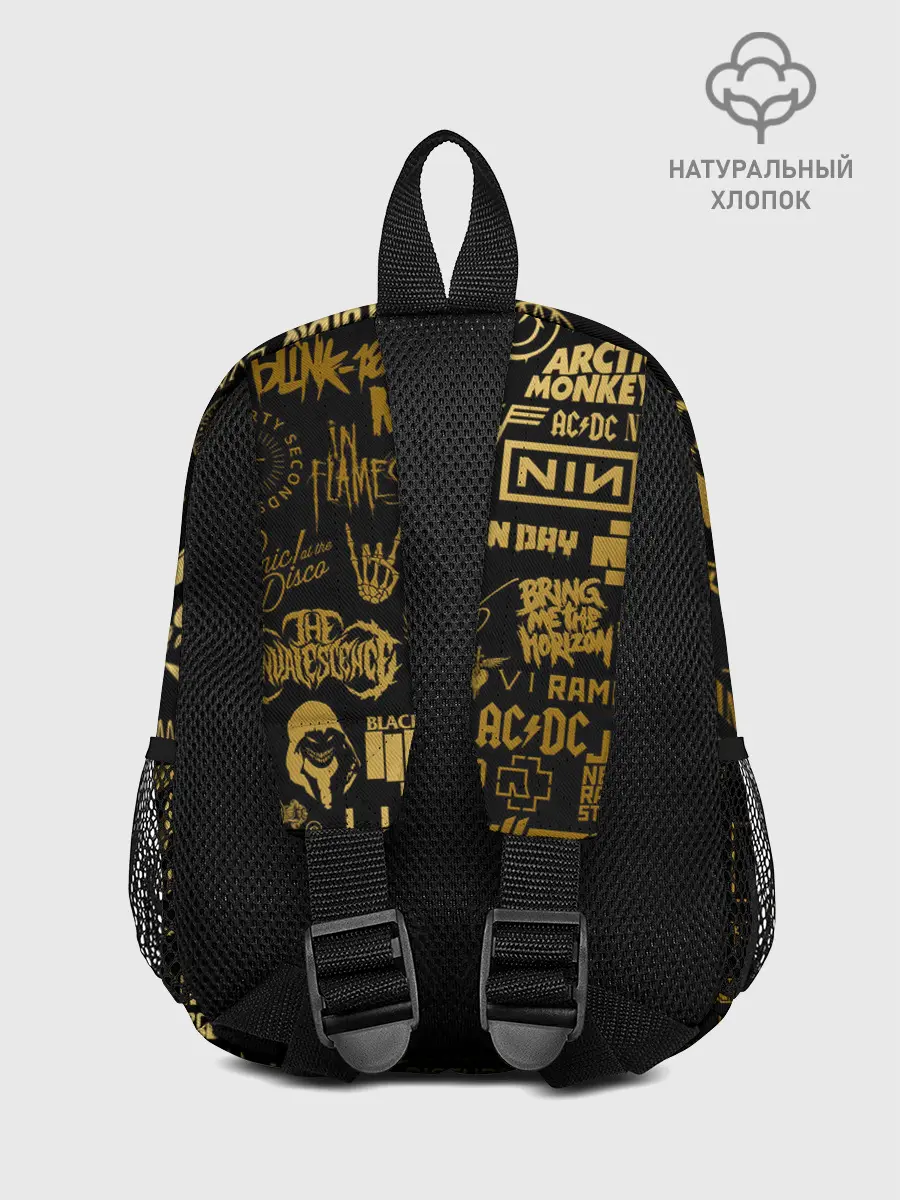 Рюкзак детский / ЛОГОТИПЫ РОК ГРУПП GOLD