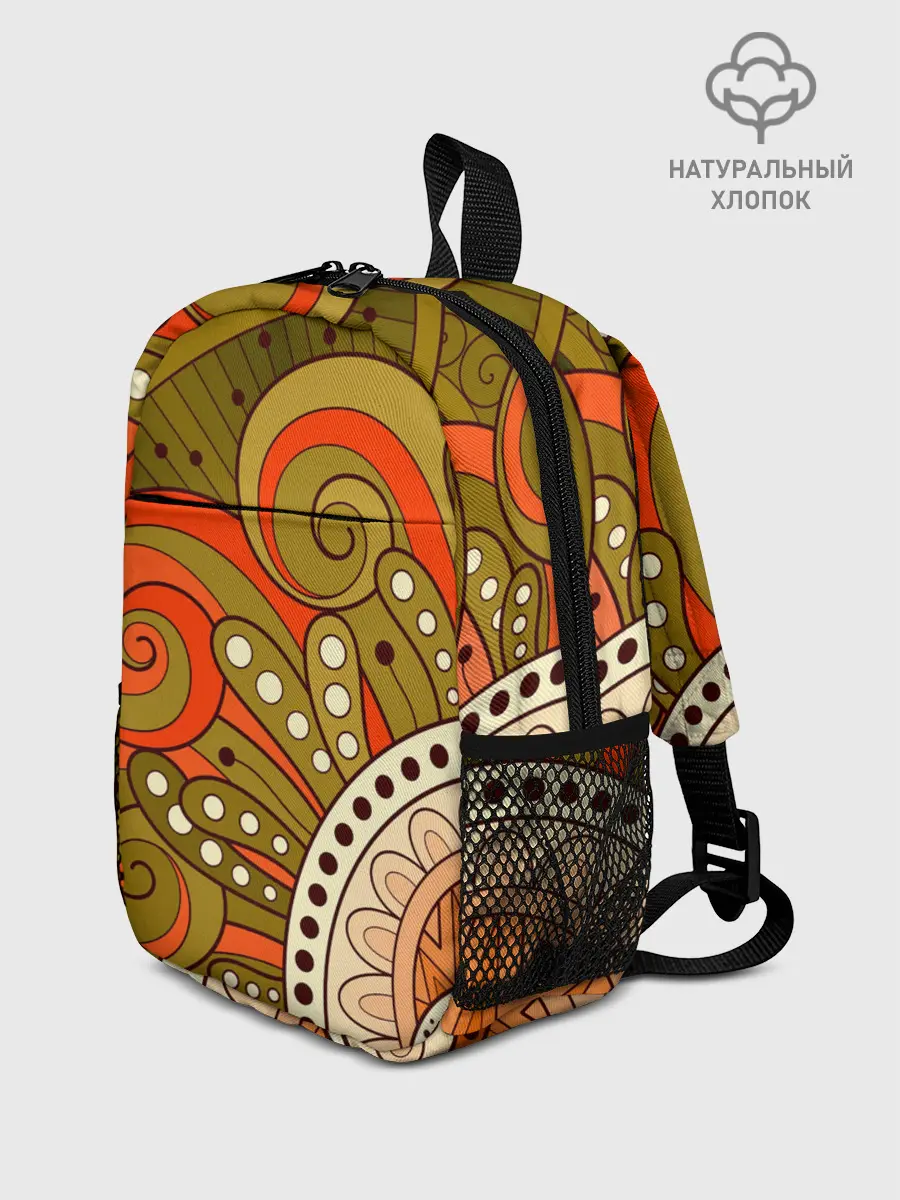 Рюкзак детский / Детский оранжево-болотный
