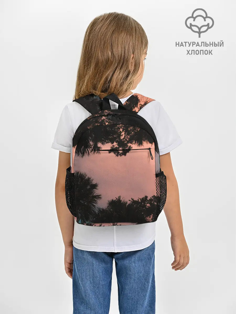 Рюкзак детский / Пальмы вид снизу закат