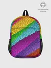 Рюкзак детский / Яркая мозаика радуга диагональ