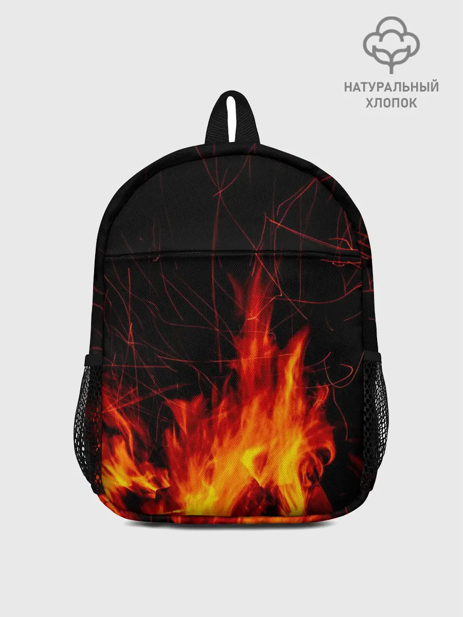 Рюкзак детский / Ночной костер в лесу