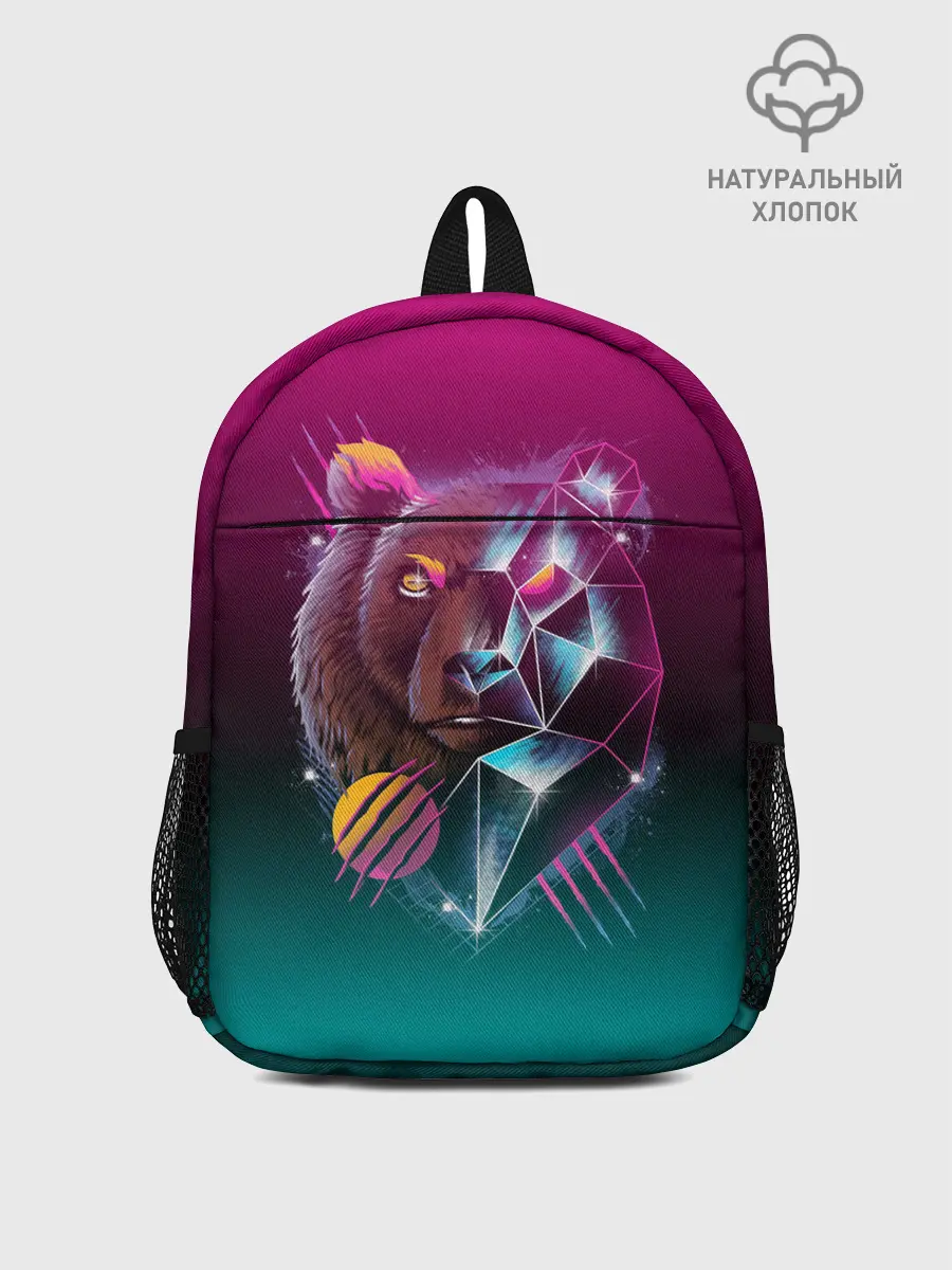 Рюкзак детский / RETRO CYBER BEAR NEON