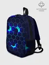 Рюкзак детский / СИНИЕ СОТЫ В НЕОНЕ
