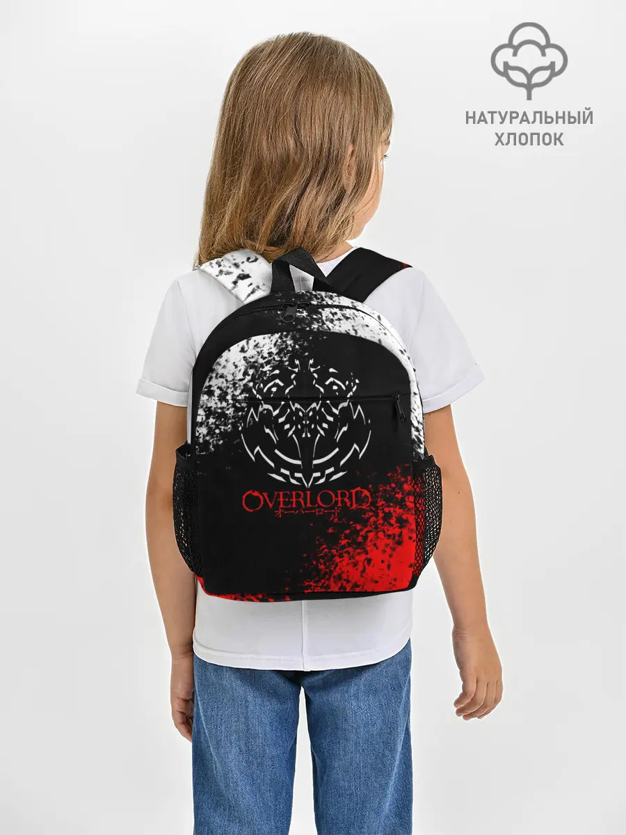 Рюкзак детский / Оверлорд лого краснобелый
