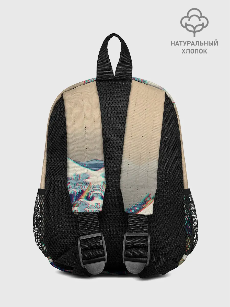 Рюкзак детский / Kanagawa Wave Glitch Art