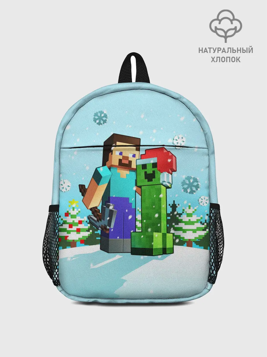 Рюкзак детский / MINECRAFT НОВОГОДНИЙ