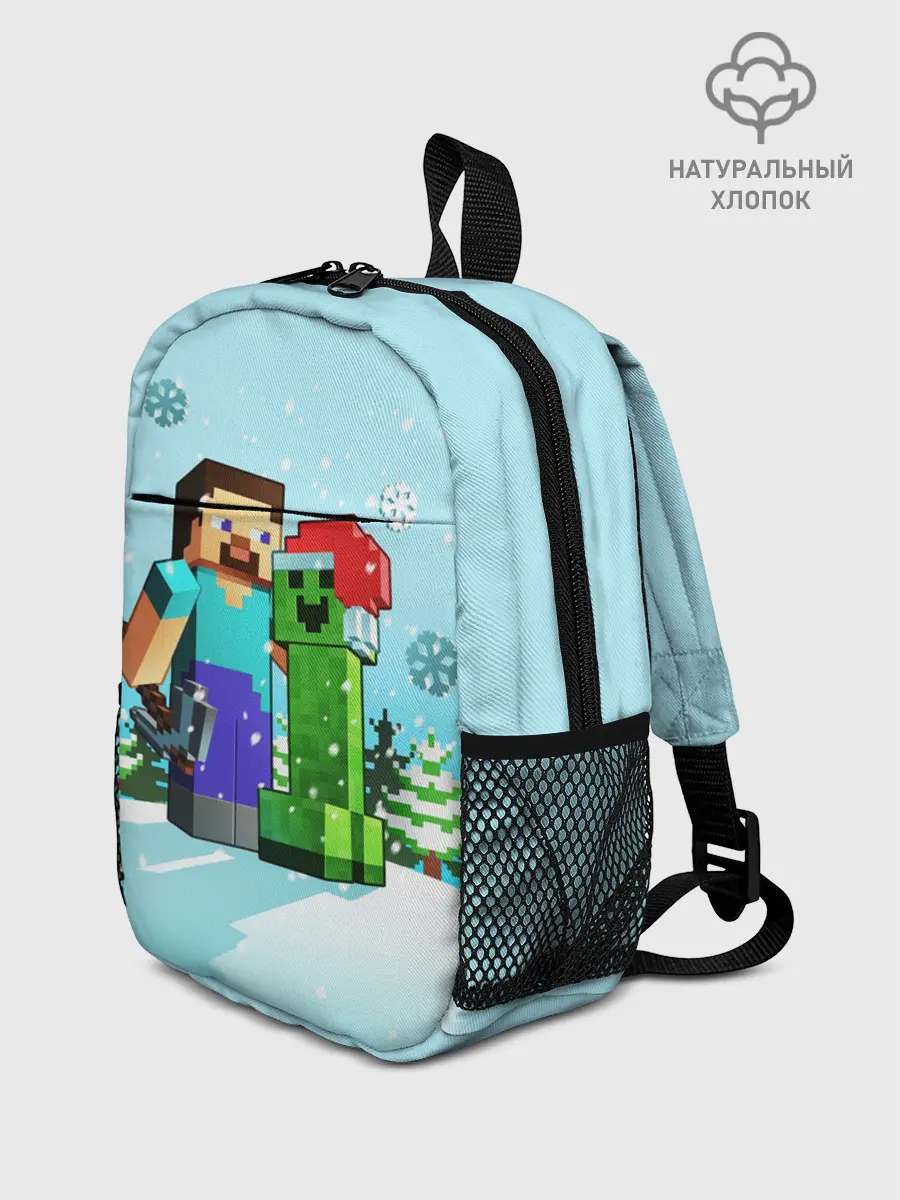 Рюкзак детский / MINECRAFT НОВОГОДНИЙ