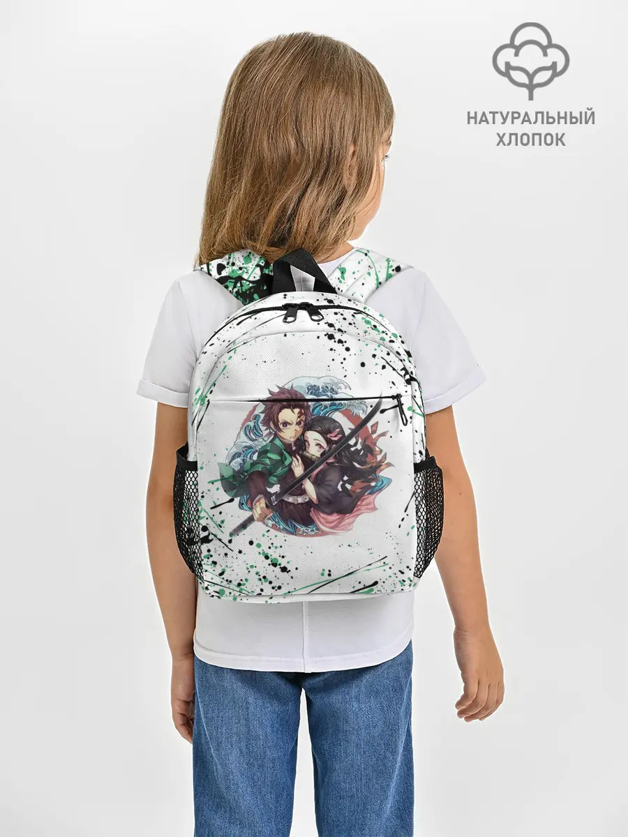 Рюкзак детский / Брызги красок Demon Slayer