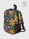 Рюкзак детский / летние цветы узор на темном