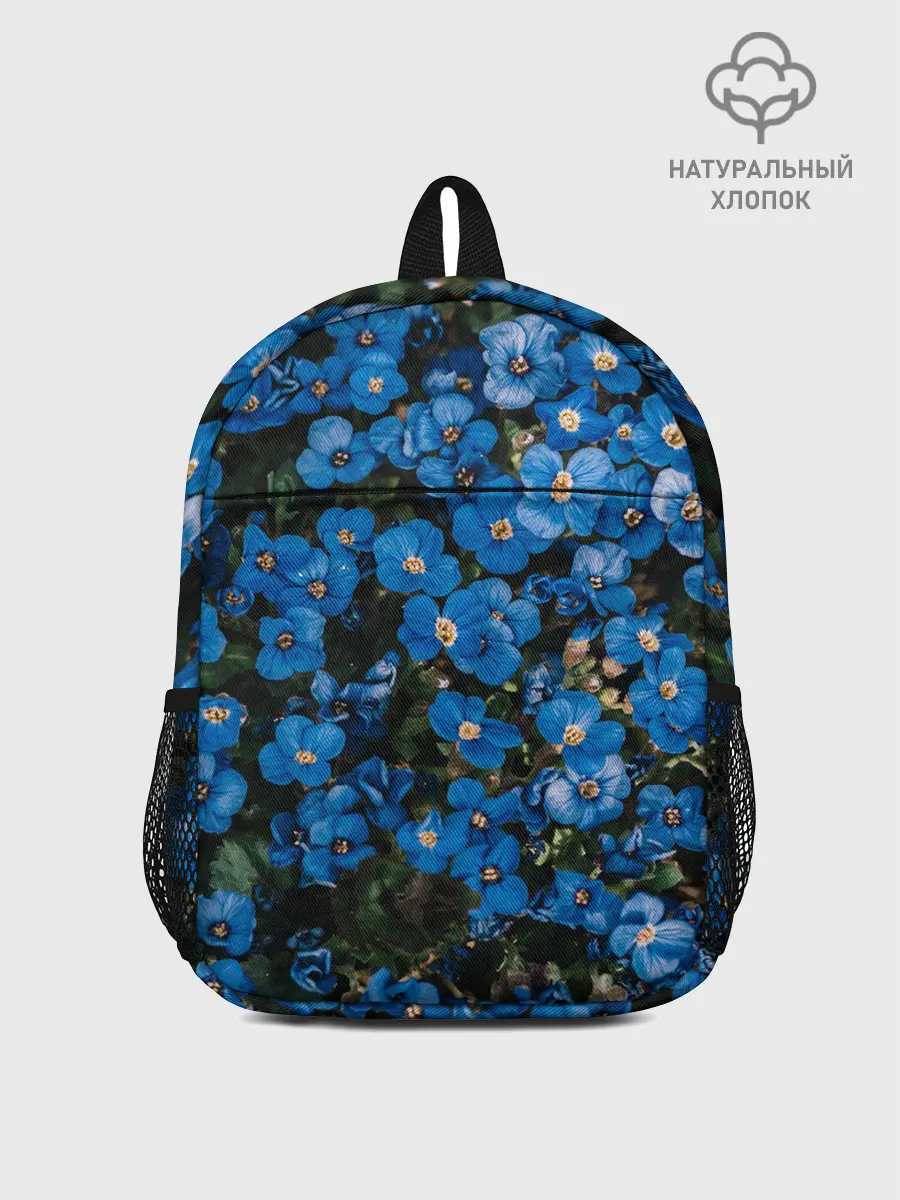Рюкзак детский / Поле синих цветов фиалки лето