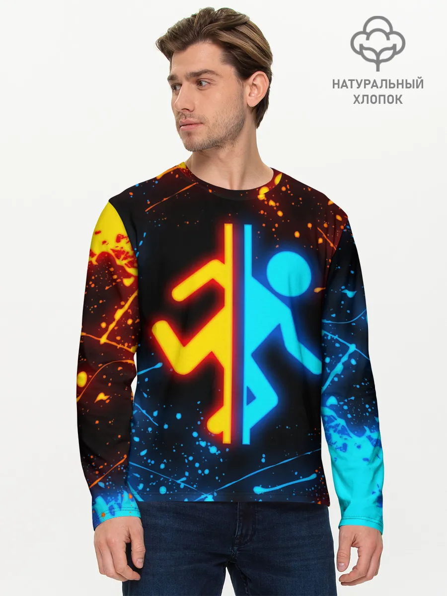 Мужской лонгслив базовый / PORTAL 2 | ПОРТАЛ 2
