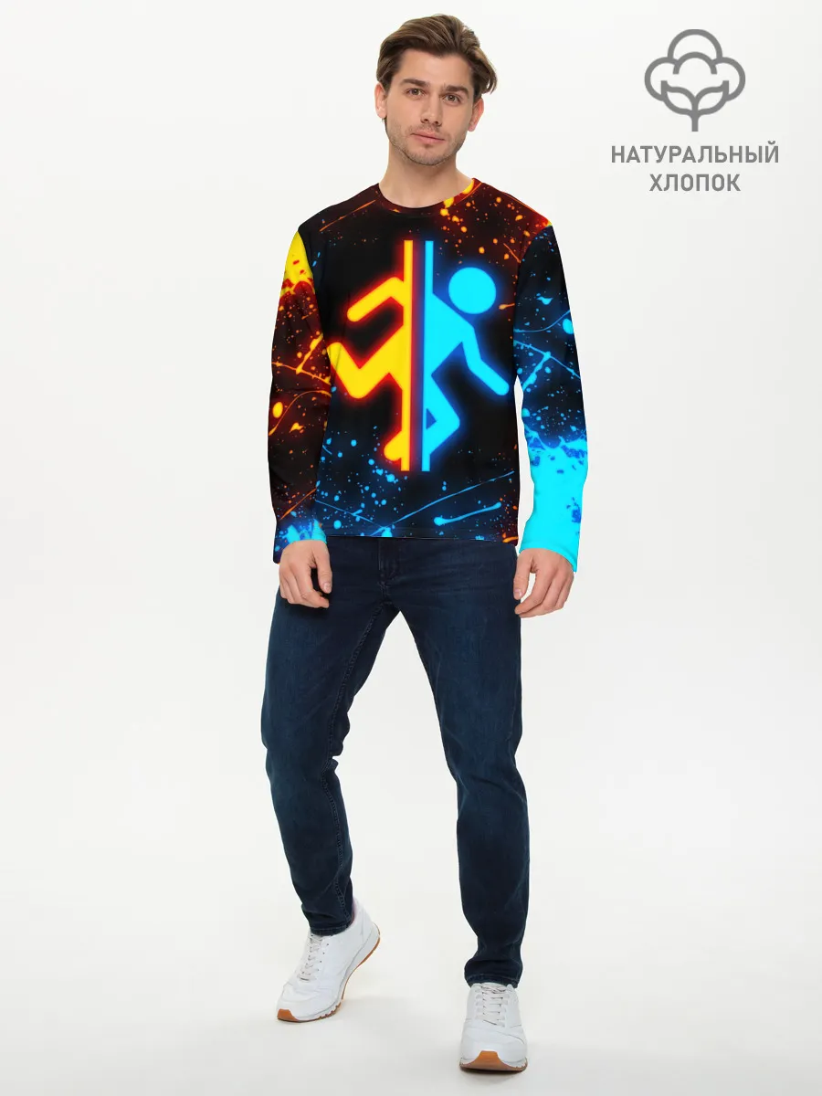 Мужской лонгслив базовый / PORTAL 2 | ПОРТАЛ 2