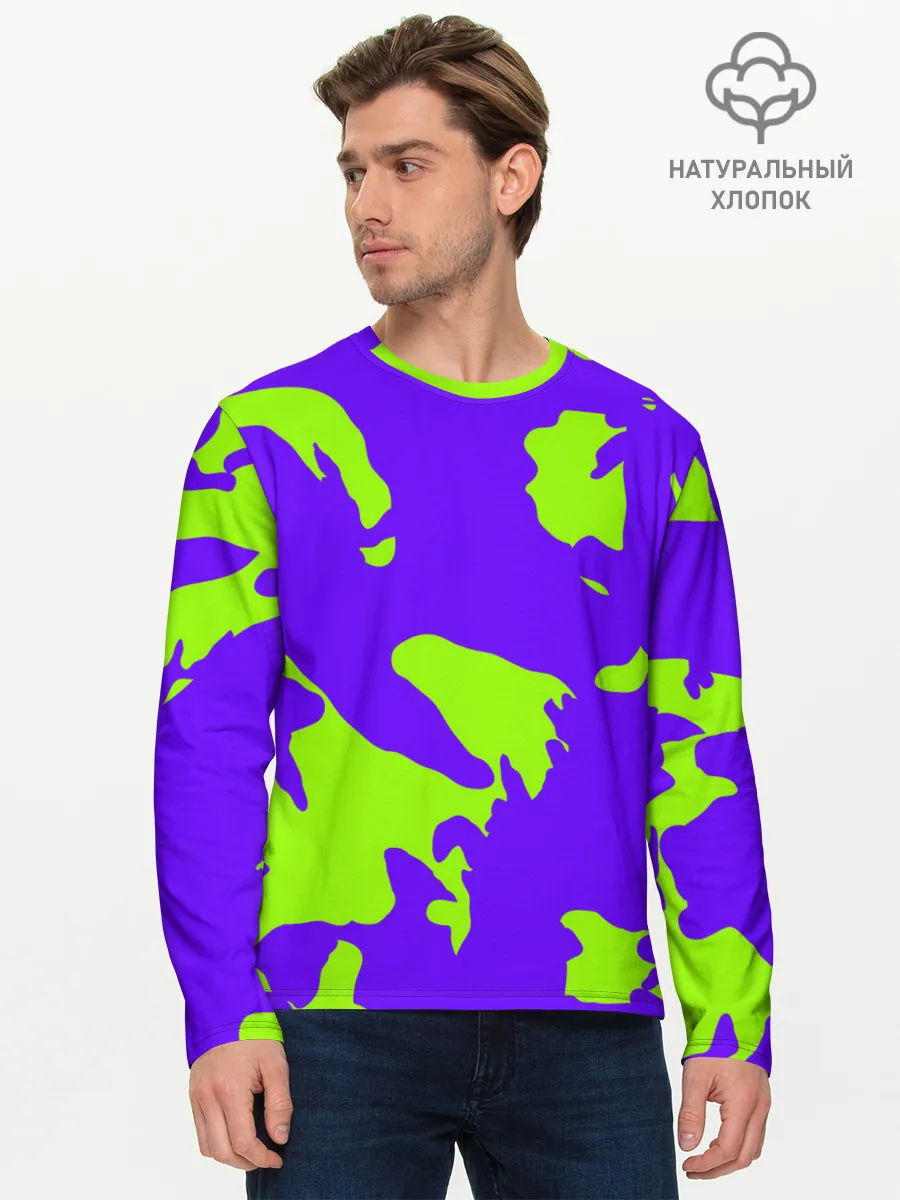 Мужской лонгслив базовый / тeкстура