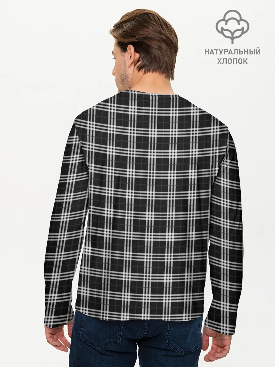 Мужской лонгслив базовый / Шотландка