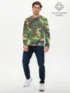 Мужской лонгслив базовый / Пограничные Войска камуфляж