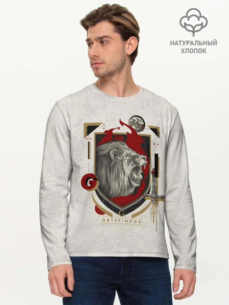 Мужской лонгслив базовый / Гарри Поттер