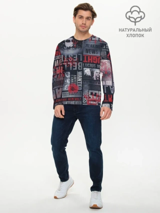 Мужской лонгслив базовый / Гарри Поттер