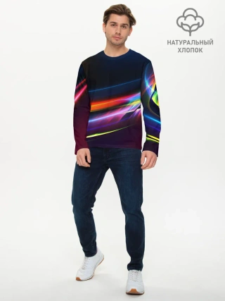 Мужской лонгслив базовый / NEON STRIPES