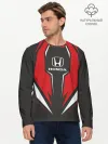 Мужской лонгслив базовый / Honda Driver team Red