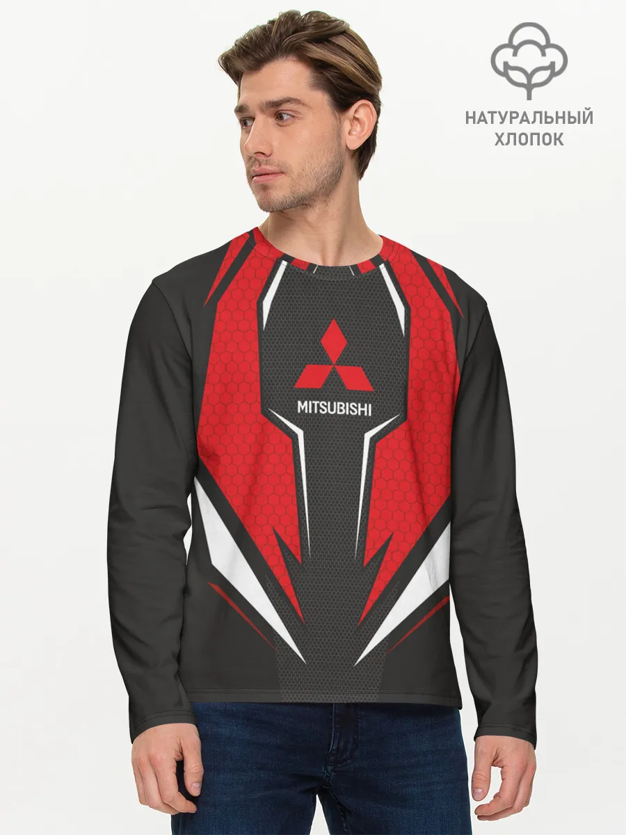 Мужской лонгслив базовый / Mitsubishi Driver team Red