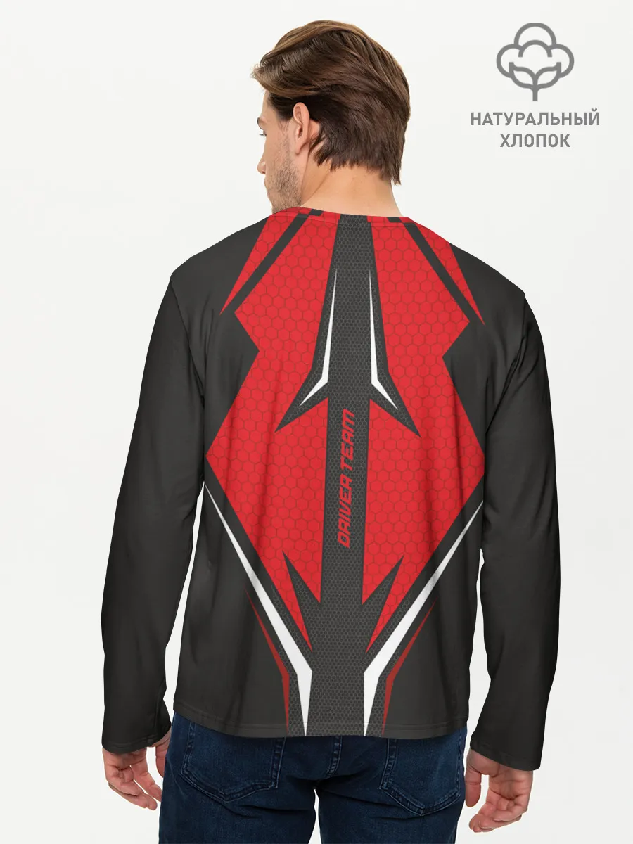 Мужской лонгслив базовый / Mitsubishi Driver team Red
