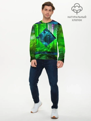 Мужской лонгслив базовый / ПСИХОДЕЛИЯ ЛЕСА