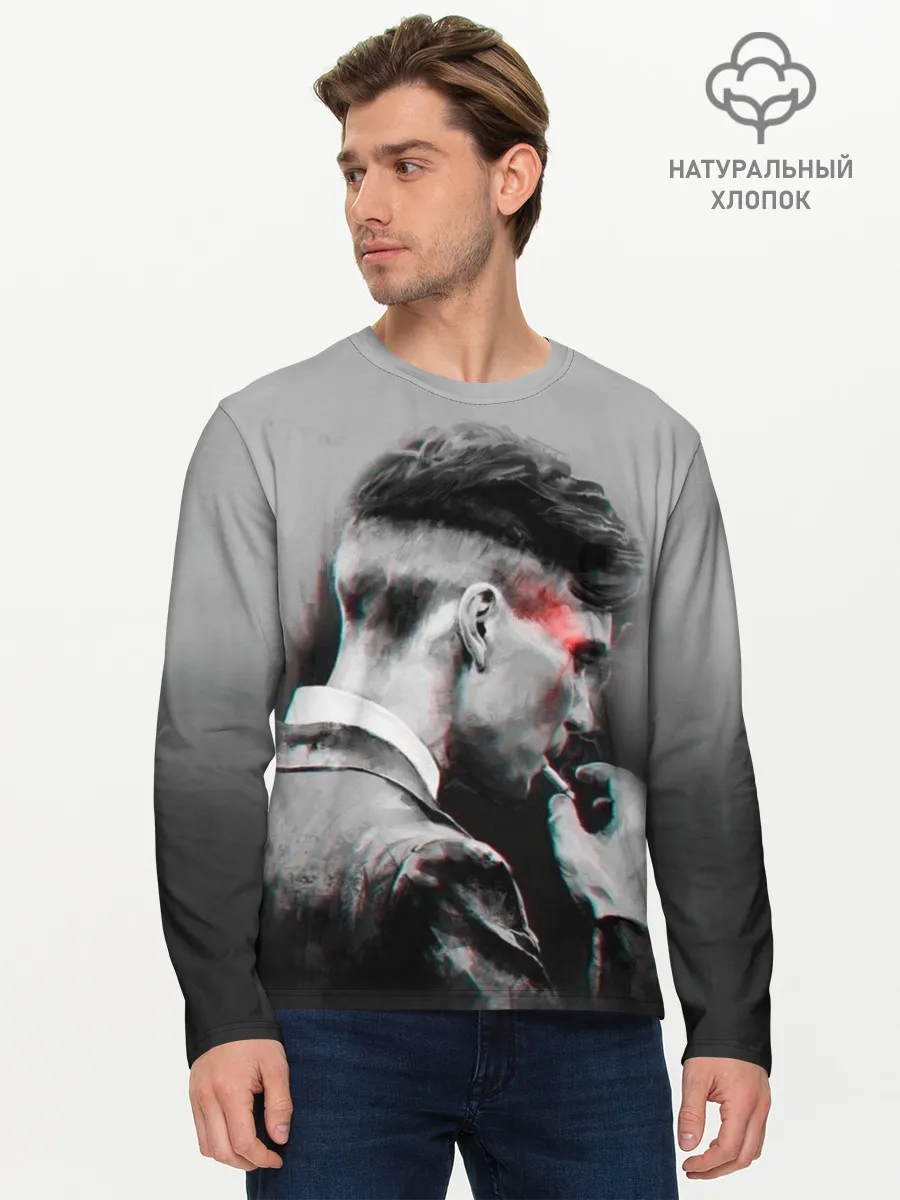 Мужской лонгслив базовый / Thomas Shelby 3D