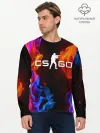 Мужской лонгслив базовый / CS:GO FIRE