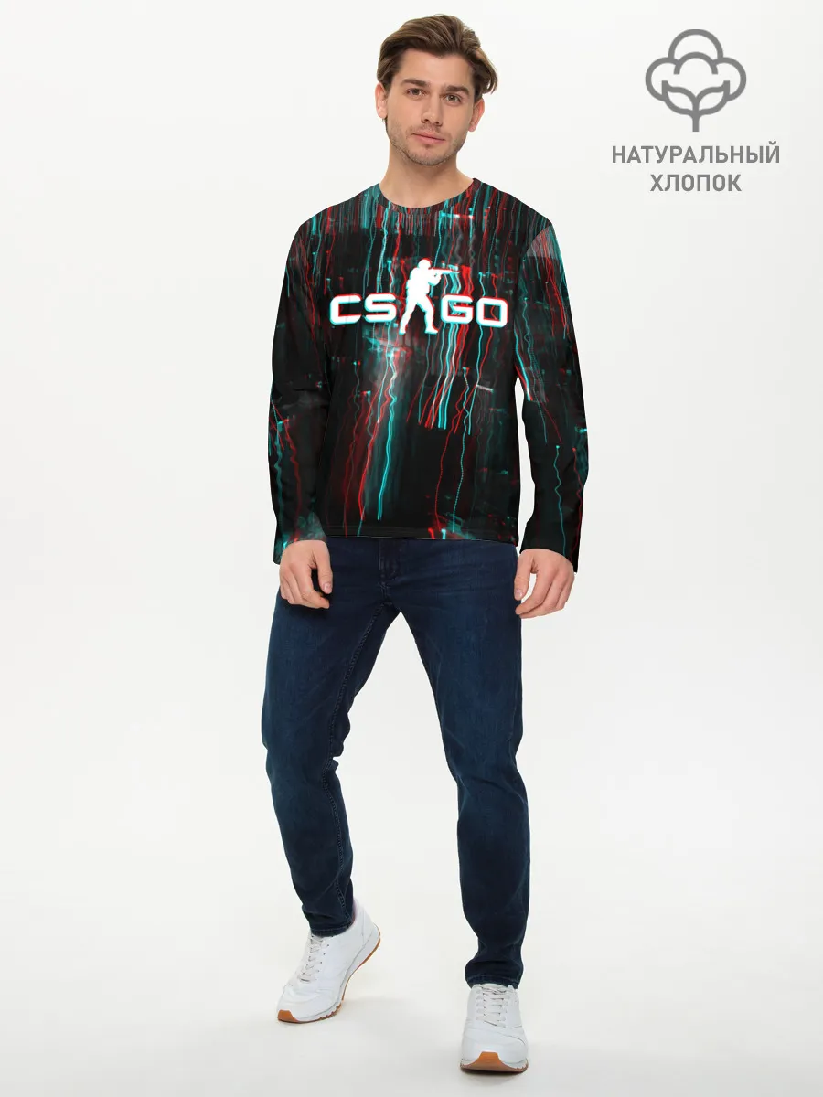 Мужской лонгслив базовый / CS:GO Glitch