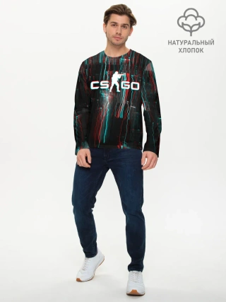 Мужской лонгслив базовый / CS:GO Glitch