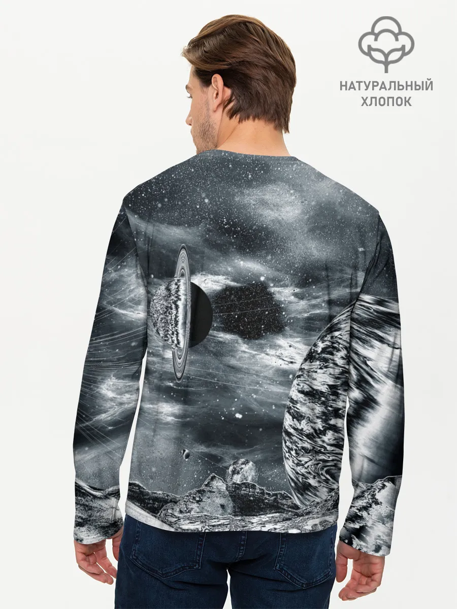 Мужской лонгслив базовый / Космос