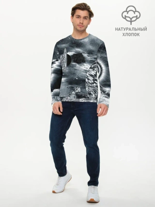 Мужской лонгслив базовый / Космос