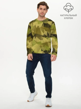 Мужской лонгслив базовый / СОВРЕМЕННЫЙ КАМУФЛЯЖ