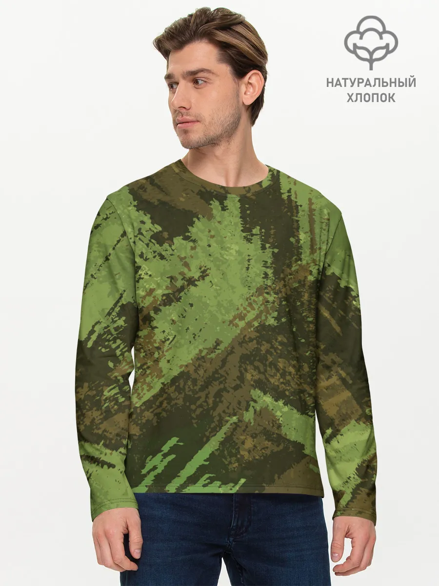 Мужской лонгслив базовый / КАМУФЛЯЖ BROWN