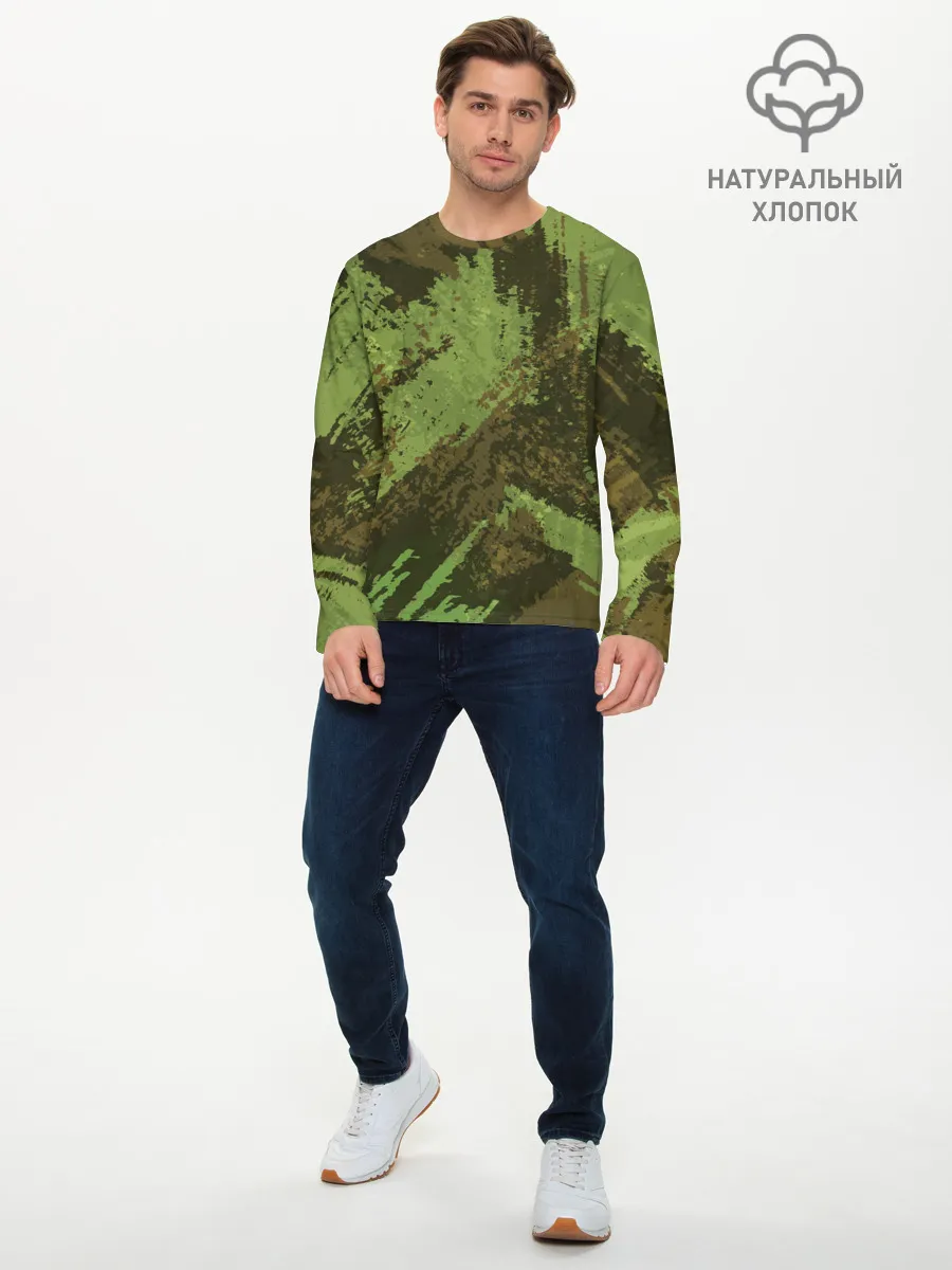 Мужской лонгслив базовый / КАМУФЛЯЖ BROWN