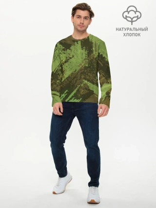 Мужской лонгслив базовый / КАМУФЛЯЖ BROWN