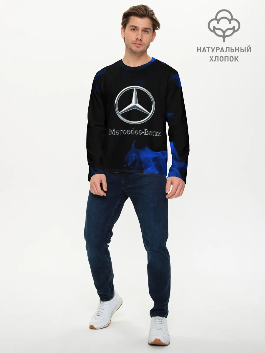 Мужской лонгслив базовый / mercedes