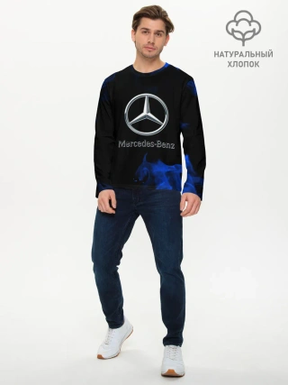 Мужской лонгслив базовый / mercedes