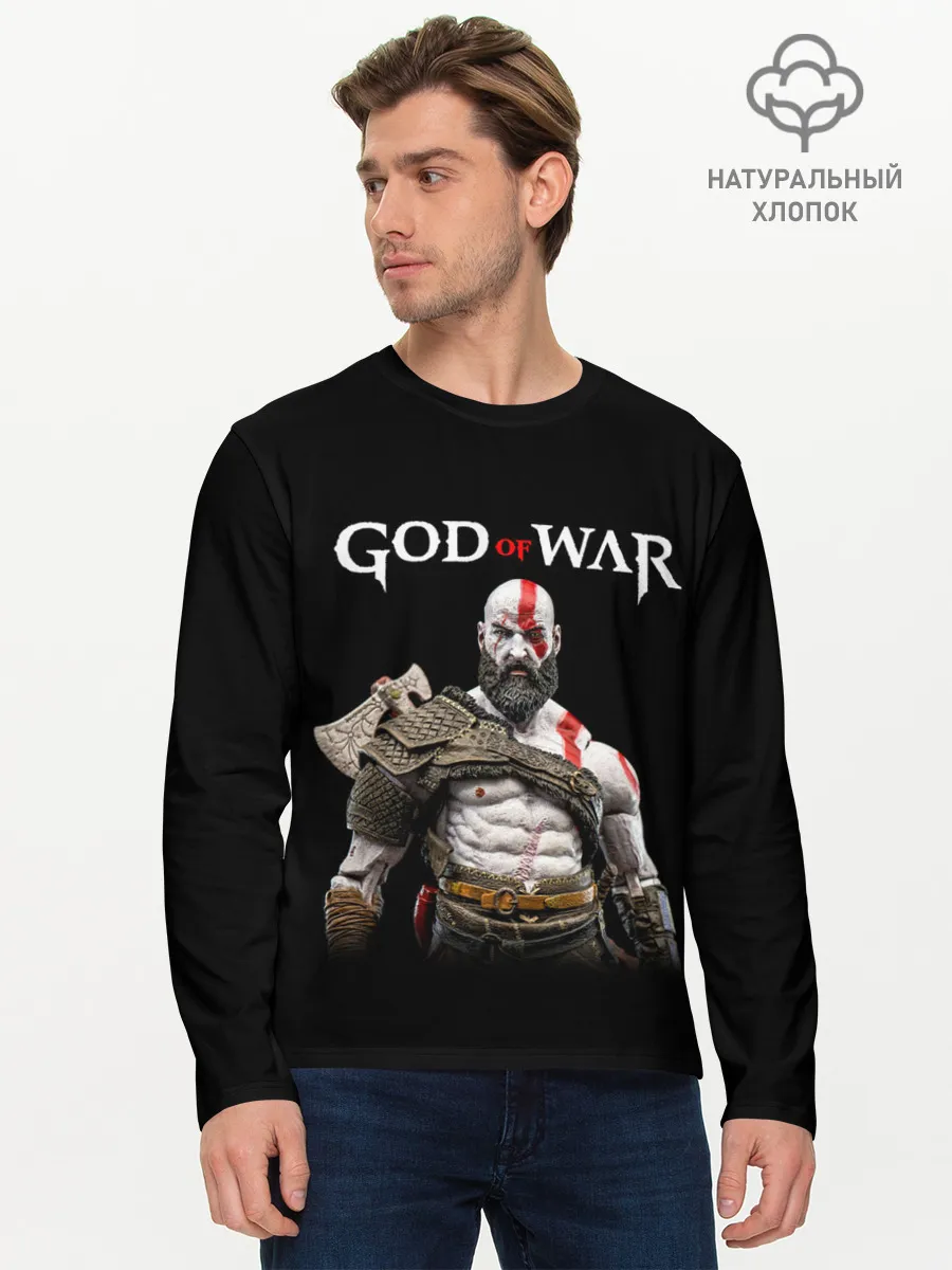 Мужской лонгслив базовый / God of War