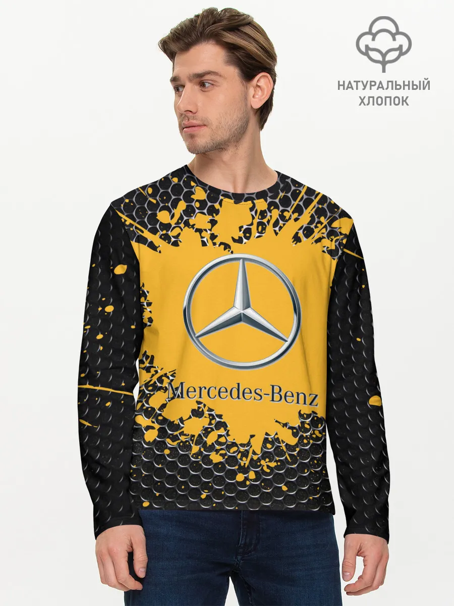 Мужской лонгслив базовый / mercedes