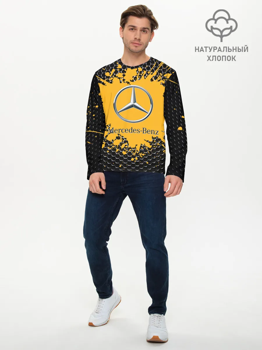 Мужской лонгслив базовый / mercedes