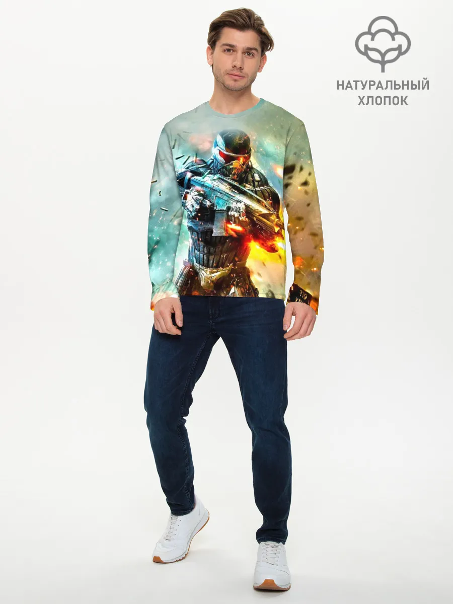 Мужской лонгслив базовый / CRYSIS