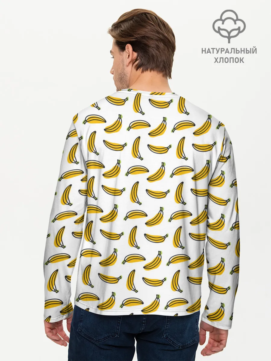 Мужской лонгслив базовый / Бананы
