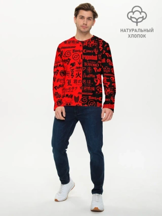 Мужской лонгслив базовый / ЛОГОТИПЫ АНИМЕ