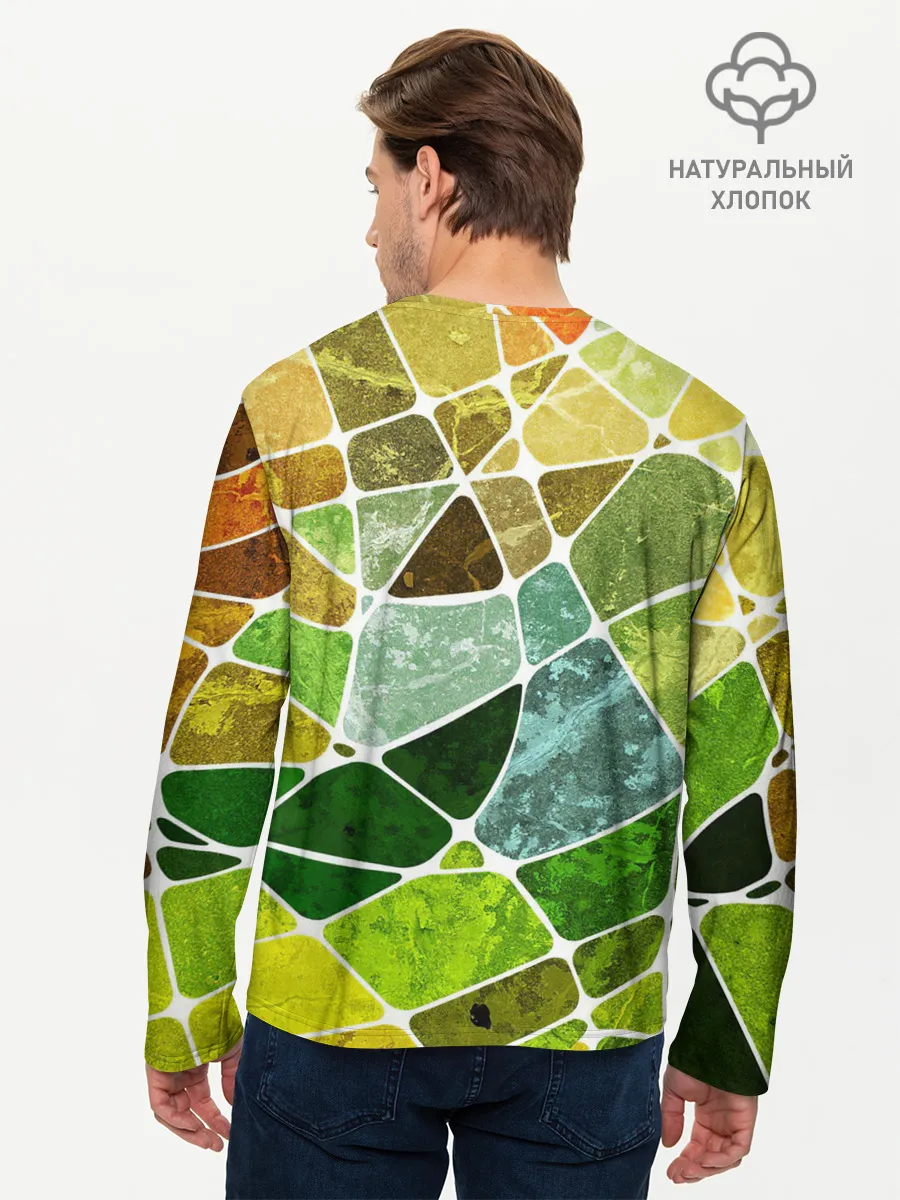 Мужской лонгслив базовый / Мозаика