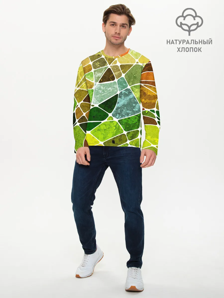 Мужской лонгслив базовый / Мозаика
